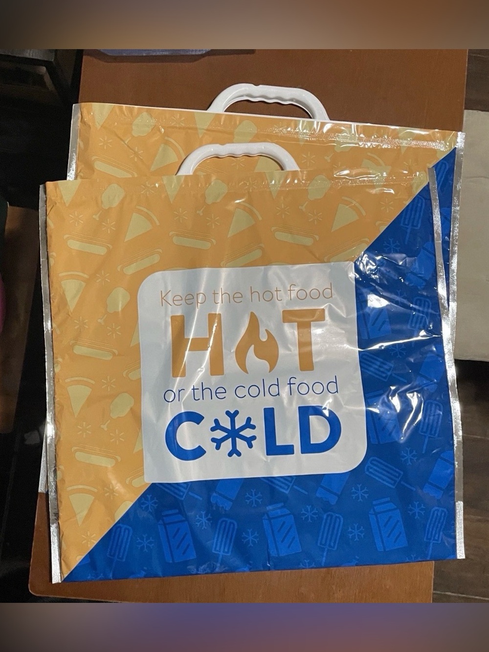 Hot And Cold Thermal Insulated Bag Lot Of 2 Reusable Cooler Shopping Grocery